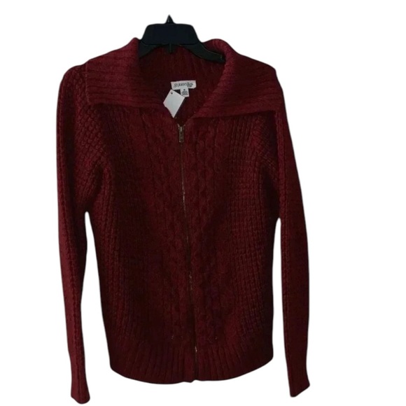 St. John's Bay Red Cable Knit Sweater - Picture 1 of 3